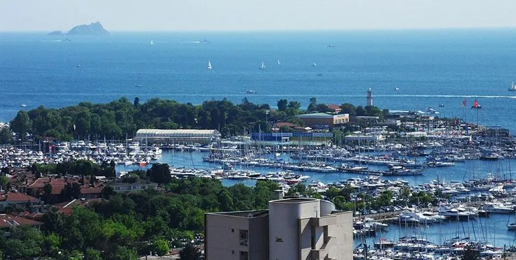 Picture of the Kalamiş Marina south of Kadıköy in Istanbul, Turkey.