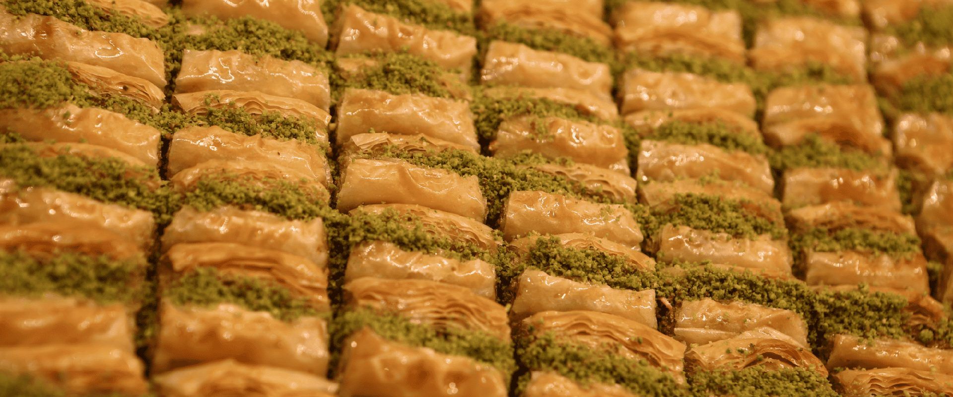 Tray of baklava in Istanbul.