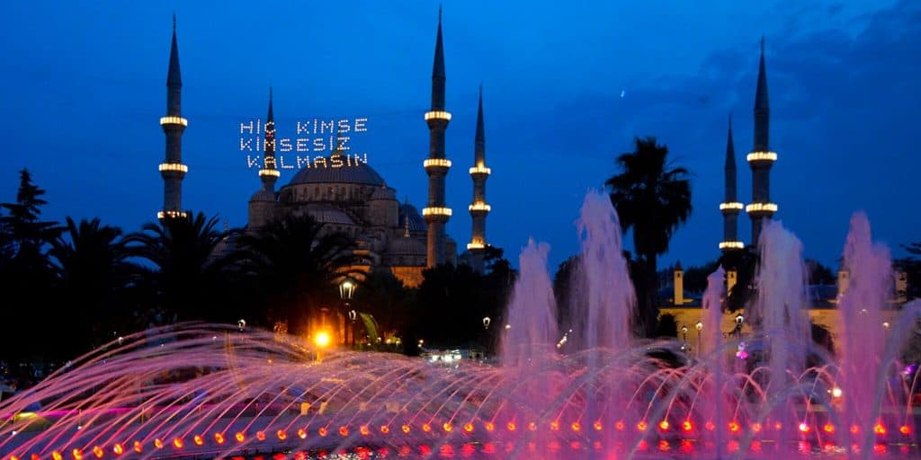 Picture of Istanbul during the holy month of Ramadan.