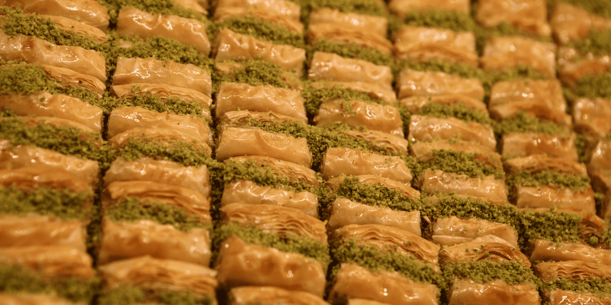 Tray of baklava in Istanbul.