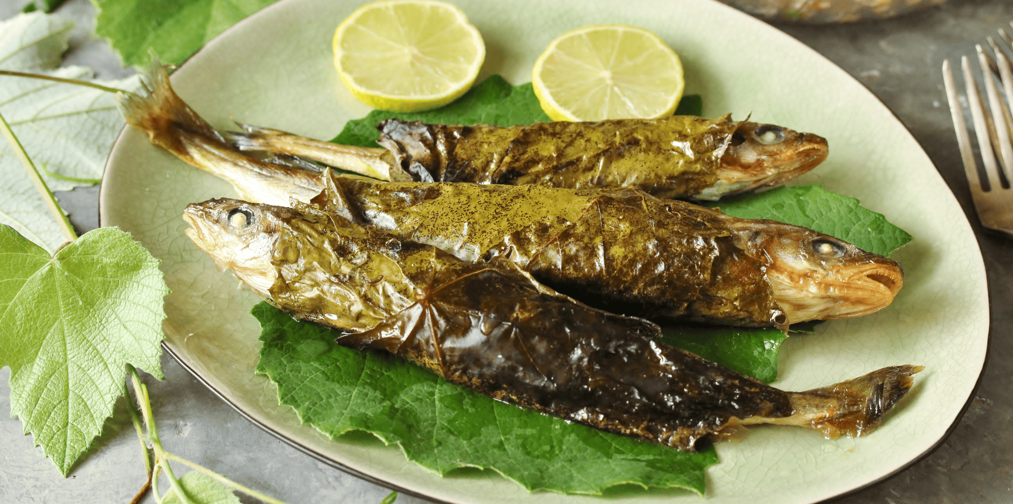 Fish served at restaurant in Istanbul.