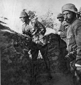 Atatürk overlooking the battle of Gallipoli, Turkey.